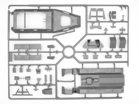 Збірна модель 1/35 Німецький санітарний бронетранспортер Sd.Kfz.251/8 Ausf.A з медичним персоналом ICM 35114 детальное изображение Бронетехника 1/35 Бронетехника