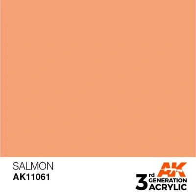 Акриловая краска SALMON – STANDARD / ЛОСОСЕВЫЙ Акриловая краска AK11061 детальное изображение General Color AK 3rd Generation