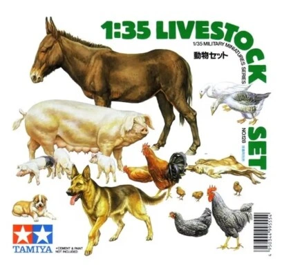 Scale model 1/35 Tamiya Livestock 35128 детальное изображение Фигуры 1/35 Фигуры