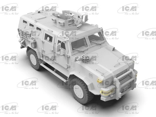 Збірна модель 1/35 «Козак-001» Український бронеавтомобіль Національної гвардії України ICM 35015 детальное изображение Бронетехника 1/35 Бронетехника