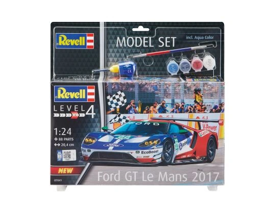 Стартовый набор для моделизма автомобиля Model Set Ford GT - Le Mans Revell 67041 1/24 детальное изображение Автомобили 1/24 Автомобили