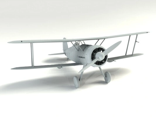 Scale model 1/32 British fighter Gloster Sea Gladiator Mk.II with British pilots in tropical uniform ICM 32043 детальное изображение Самолеты 1/32 Самолеты