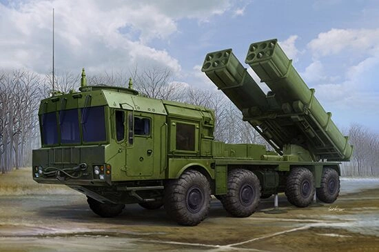 Збірна модель 1/35 РСЗВ 9А53 Ураган-1М (Торнадо-С) Trumpeter 01068 детальное изображение Реактивная система залпового огня Военная техника