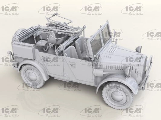 Scale model 1/35 German anti-aircraft vehicle le.gl.Einheitz-Pkw Kfz.4 ICM 35584 детальное изображение Автомобили 1/35 Автомобили