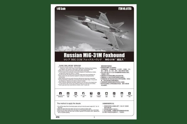 Buildable model MiG-31M Foxhound детальное изображение Самолеты 1/48 Самолеты