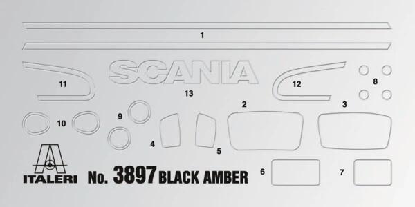 Scale model 1/24 truck / tractor Scania R730 &quot;Black Amber&quot; Italeri 3897 детальное изображение Грузовики / прицепы Гражданская техника