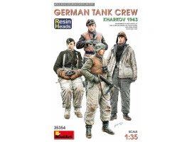 Сборная модель 1/35 Фигуры Немецкий танковый экипаж. Харьков 1943. (смоляные головы) МиниАрт 35354