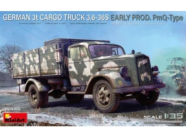 Збірна модель 1/35 Німецький 3-тонний вантажний автомобіль 3,6-36S раннього випуску, тип PmQ MiniArt 35445