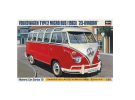 Збірна модель 1/24 Автомобіль Volkswagen Type 2 1963 "23 Window" Hasegawa 21210