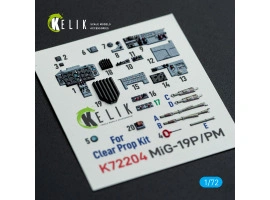 Mikoyan MiG-19 P/PM 3D декаль інтер'єр для комплекту Clear Prop 1/72 KELIK K72204