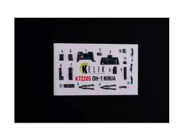 Kawasaki OH-1 Ninja 3D декаль інтер'єр для комплекту Aoshima 1/72 KELIK K72205