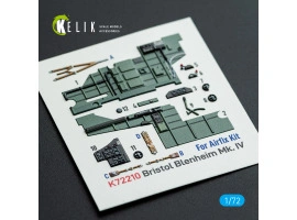 Bristol Blenheim Mk.IV 3D декаль інтер'єр для комплекту Airfix 1/72 KELIK K72210