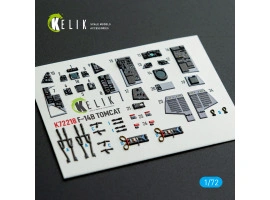 Grumman F-14 B Tomcat 3D декаль інтер'єр для комплекту HobbyBoss 1/72 KELIK K72218