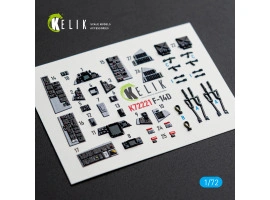 Grumman F-14 D Super Tomcat 3D декаль інтер'єр для комплекту Academy 1/72 KELIK K72221