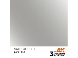Акрилова фарба NATURAL STEEL METALLIC - НАТУРАЛЬНА СТАЛЬ МЕТАЛІК / INK АК-Interactive AK11210