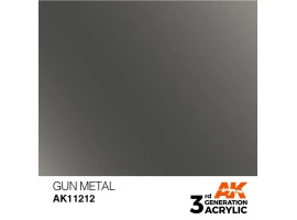 Акрилова фарба GUN METAL METALLIC - ЗБРОЙОВИЙ МЕТАЛІК / INK АК-Interactive AK11212