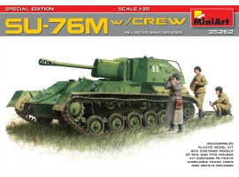 Збірна модель 1/35 САУ Су-76М з екіпажем (спеціальна версія) Miniart 35262