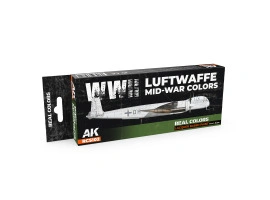Set of alcohol acrylic paints Luftwaffe colors from the Second World War AK-interactive RCS102
