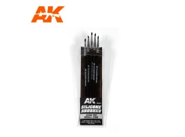 SILICONE BRUSHES HARD TIP SMALL  / Силиконовые кисти с жестким маленьким  наконечником (5шт)