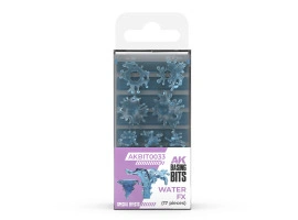 Набір 1/35 Ефект води - Елементи основи (3D-друк / 17 шт.) AK-Interactive AKBIT0033