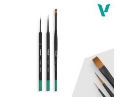 Стартовий набір (кругла №. 1 і трикутна ручка №. 3/0, плоска №4. синтетика) Vallejo VALB03990