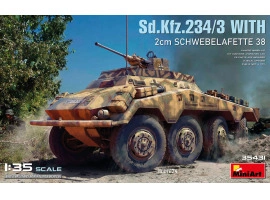 Збірна модель 1/35 Німецький бронеавтомобіль Sd.Kfz.234/3 з 2-см Schwebelafette 38 MiniArt 35431