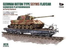 Німецька важка платформа-вагон 1/35 типу SSyms вантажопідйомністю 80 тонн T-Model TK3501A Німецька важка платформа-вагон 1/35 типу SSyms вантажопідйомністю 80 тонн T-Model TK3501A