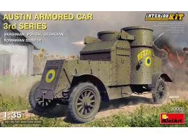 Збірна модель 1/35 Бронеавтомобіль Остін 3-я серія з інтер'єром (українська, польська, грузинська, румунська служби) MiniArt 39005
