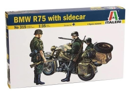 Збірна модель 1/35 Мотоцикл BMW R75 з коляскою Italeri 0315