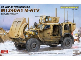 Збірна модель 1/35 Американський бронеавтомобіль MRAP M1240A1 M-ATV (з повним інтер'єром) Rye Field Model RM-5032