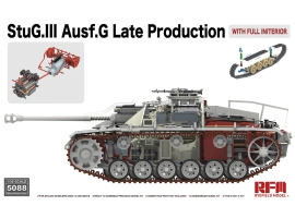 Збірна модель 1/35 САУ Штуг.III Ausf.G пізнього виробництва (повний інтер'єр) Rye Field Model RM-5088