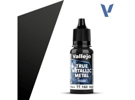 Акрилова фарба Обсидіаново-чорний Темний тон (Obsidian Black Shade) Vallejo True Metallic Metal VAL 77160