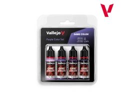 Набір акрилових фарб Game Color Фіолетові відтінки (Purple Color Set) 4 шт VAL 72382