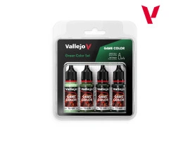 Game Color Acrylic Paint Set Green Shades (Green Color Set) 4 pcs VAL 72384