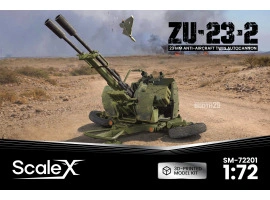 Збірна модель 1/72 Зенітна установка ЗУ-23-2 із броньованими щитами ScaleX SM-72201