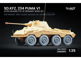 Набір колес для Sd.Kfz. 234 Puma v1 від Dragon, Miniart, RFM, Italeri, AK Interactive ScaleX WW-35010