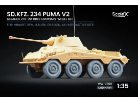 Набір колес для Sd.Kfz. 234 Puma v2 від Dragon, Miniart, RFM, Italeri, AK Interactive ScaleX WW-35011