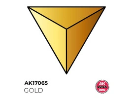 Acrylic paint GOLD (metallic) QUICK GEN COLOR AK-interactive AK 17065