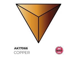 Acrylic paint COPPER (metallic) QUICK GEN COLOR AK-interactive AK 17066