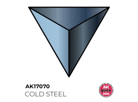 Acrylic paint COLD STEEL (metallic) QUICK GEN COLOR AK-interactive AK 17070