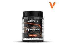 Имитация "Текстура Черная лава-асфальт" (200 мл) (Black Lava-Asphalt) Vallejo 26214