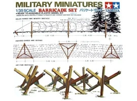 Збірна модель 1/35 Протитанкові їжаки та інші елементи барикад Tamiya 35027