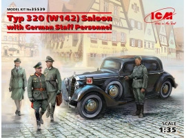Збірна модель 1/35  Автомобіль седан з німецьким штабним персоналом Тип 320 (W142) ICM 35539