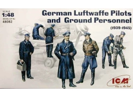 Збірна модель 1/48 Фігури Німецькі пілоти та наземний персонал Люфтваффе (1939-1945) ICM 48082
