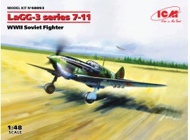Збірна модель 1/48 Літак ЛаГГ-3 серії 7-11 ICM 48093