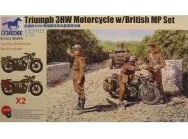 Збірна модель 1/35 Triumph 3HW + американські військові поліцейські  Police Bronco CB35035
