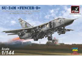 Сборная модель 1/144 Тактический фронтовой бомбардировщик Су-24М украинский современный «пиксельный»