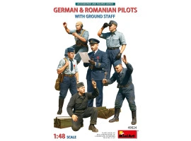 Scale model 1/48 Figures German and Romanian pilots with ground personnel MiniArt 49024
