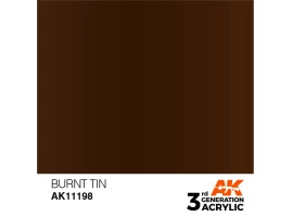 Акриловая краска BURNT TIN METALLIC - ЖЖЕНОЕ ОЛОВО МЕТАЛЛИК / INK АК-интерактив AK11198