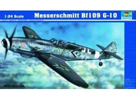обзорное фото Збірна модель 1/24 Легкий винищувач Messerschmitt Bf109 G-10 Trumpeter 05579 Літаки 1/24
